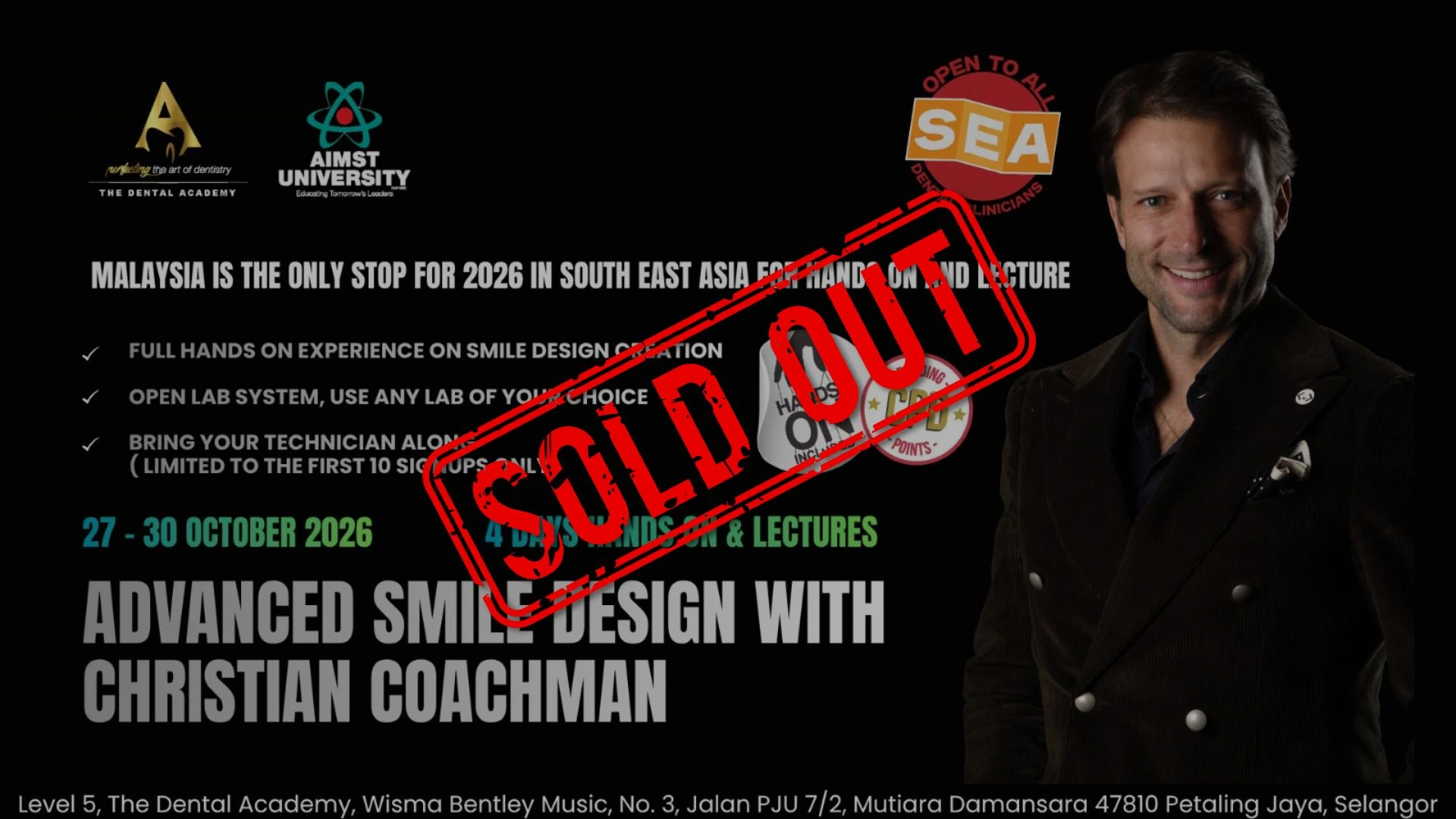 Smile Design Sold Out Banner